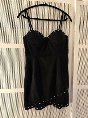 Forever 21® Black Studded Bustier Mini Dress